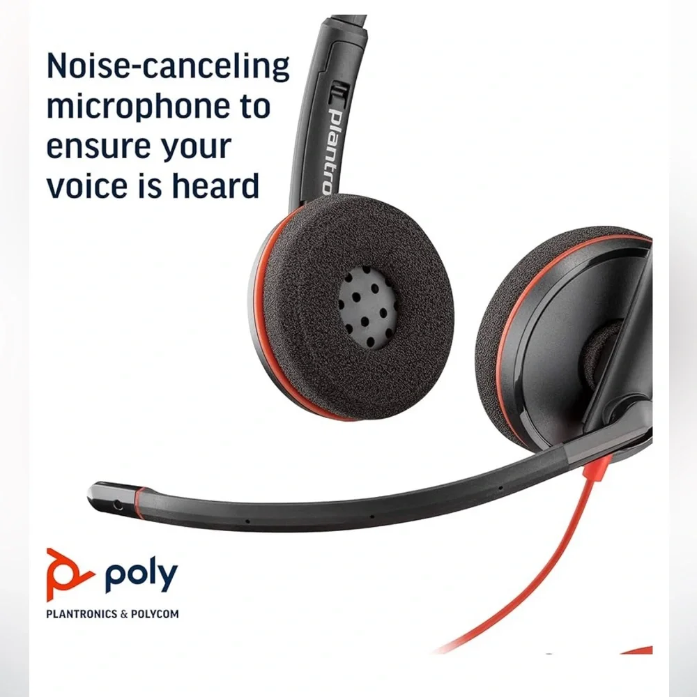Black and Red Wired Headset